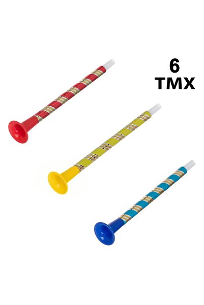 OEM Πολύχρωμα Ριγέ Κορνέτες Πάρτι - 6 τεμάχια