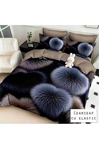 Patul Bed Linen 6 Pieces, Fine Cotton, Sulphur, Double Bed, 2 Persons, Fitted...