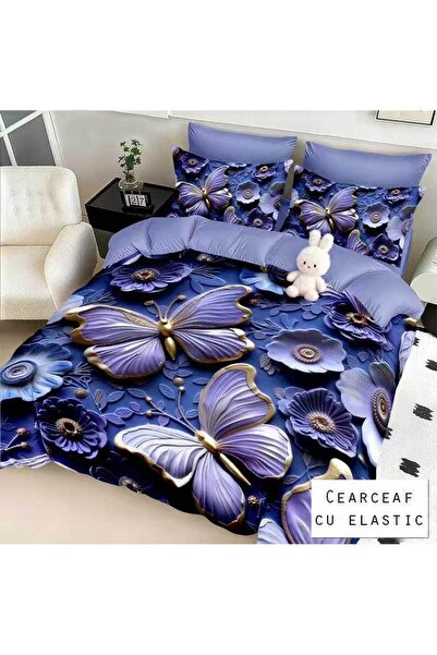 Patul Bed Linen 6 Pieces, Fine Cotton, Sulphur, Double Bed, 2 Persons, Fitted...