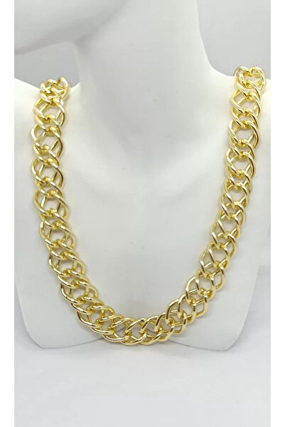 ndjewelry Thick Chain Form Necklace – Gold Statement (60 cm)