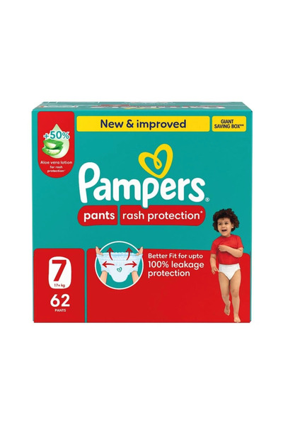 Pampers علبة حفاضات مقاس 7، 62 قطعة
