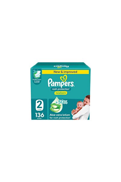 Pampers Box 2 Jumbo Diapers, 136 Count