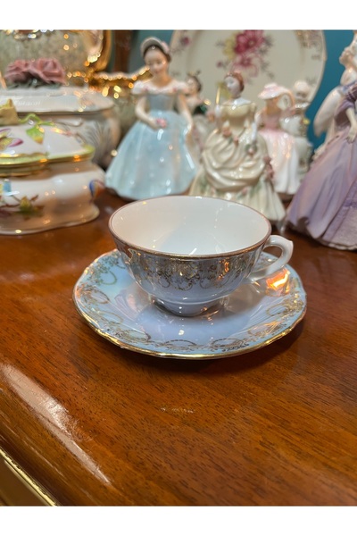 Bavaria Gold Vermeil Porselen Koleksiyonluk Kahve Fincanı – Vintage Şık Tasarım