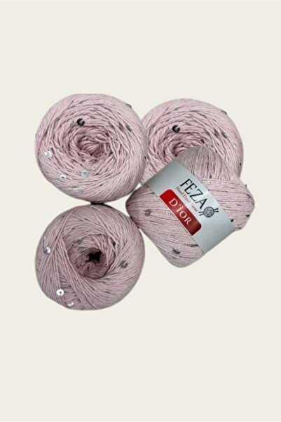 Feza Dior El Örgü İpliği 100 gr – 4’lü Paket – 310 m – %75 Cotton %25 PES – Y...