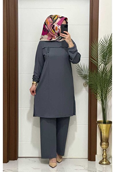 MODA ALMİRA 1687 K 90 ANTRASİT GÜLCE TAKIM