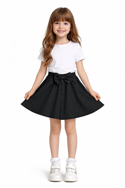 Nacar Kız Çocuk 23 Nisan 29 Ekim Modeli Badi &Düğmeli Double Etek 2'li Alt-Üs...