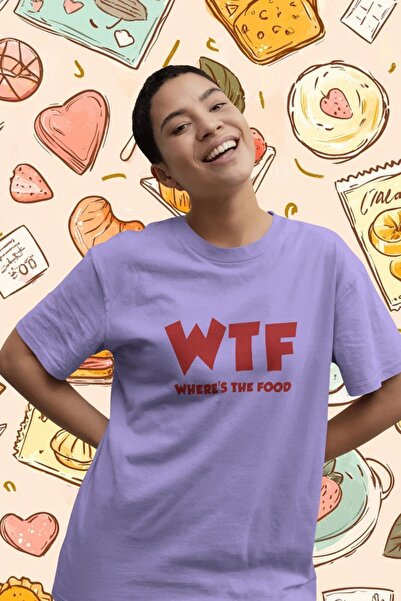 Ninkasiwear  Where's the Food Written Unisex Oversize 24/1 Cotton T-Shirt - S...