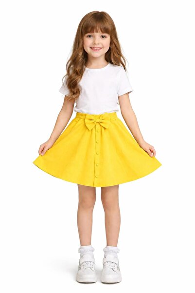 Nacar Kız Çocuk 23 Nisan 29 Ekim Modeli Badi &Düğmeli Double Etek 2'li Alt-Üs...