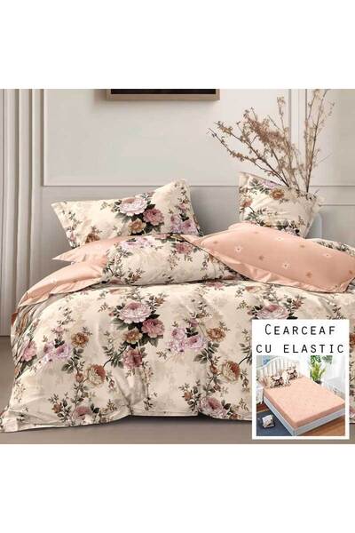 Patul Bubmac Finet Linen, Sulphur, Double Bed, 2 Persons, Stretchy Sheet, 6 P...