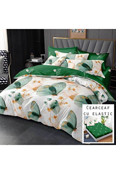 Patul Bubmac Finet Linen, Sulphur, Double Bed, 2 Persons, Stretchy Sheet, 6 P...