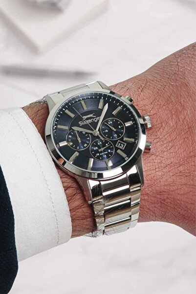 Slazenger Orijinal 2 Yıl Garantili 10ATM Su Geçirmezlik Çelik Kordon Erkek Ko...