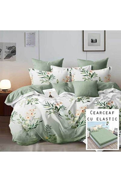 Patul Bubmac Finet Linen, Sulphur, Double Bed, 2 Persons, Stretchy Sheet, 6 P...