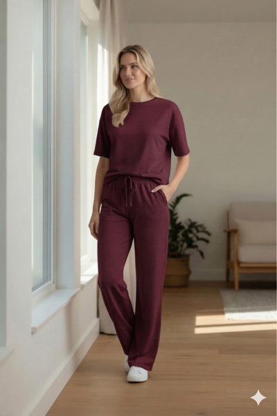 hies Set modal din 2 piese (Roșu Claret) Noul sezon 2026