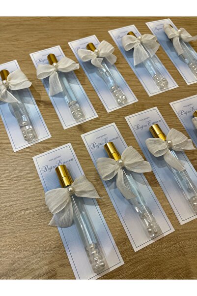 handmade candle house 20 Adet Kartlı Sprey Şişeli Bebek, Doğum, Nişan Hediyeliği