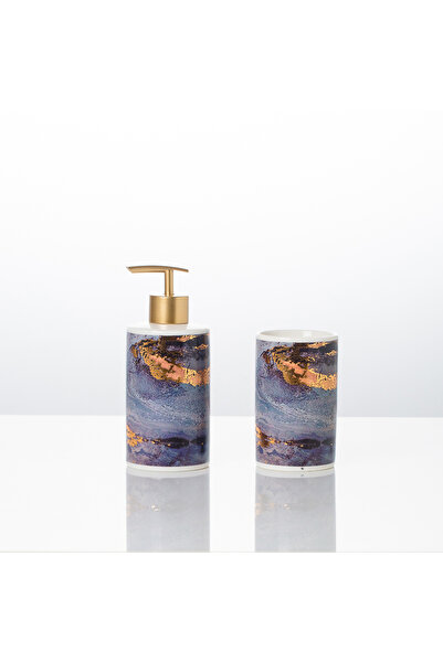 Malooki Galaxy 2-piece bathroom accessory set - liquid soap dispenser and gla...