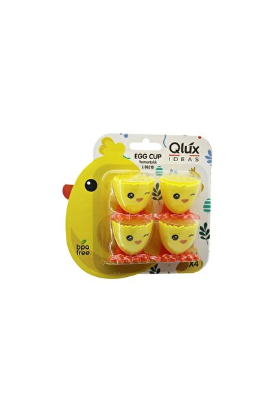ELİZ BERRA MODA 4Pcs Egg-Like Emoji Pattern Colorful Plastic Chick Footed Bro...