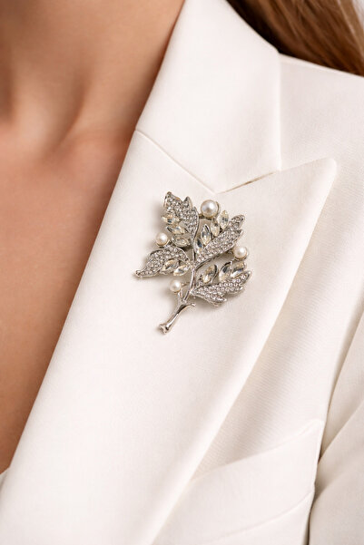 MRK Kadın Çiçek Yaprak Broş