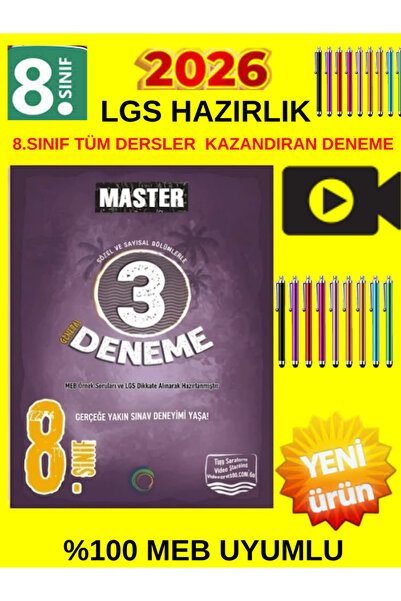 Okyanus Yayıncılık Okyanus Yayınları Master 8.Sınıf Tüm Dersler Lgs 3 Genel D...