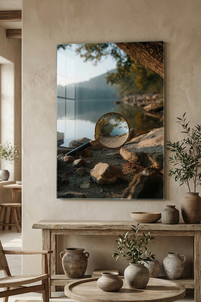 Ahsen resim çerçeve Άθραυστο Γυάλινο Τραπέζι 5mm (Παχύ) - Διακόσμηση Τοίχου γ...