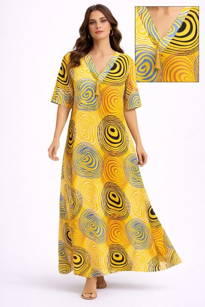 AYOUSH Women's Summer Robe, Short Sleeve, Soft and Light Fabric (Viscose), Si...