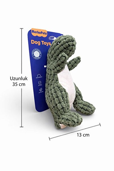 DİNAZOR FİGÜRLÜ PELUŞ KÖPEK OYUNCAĞI (vikvik sesli)