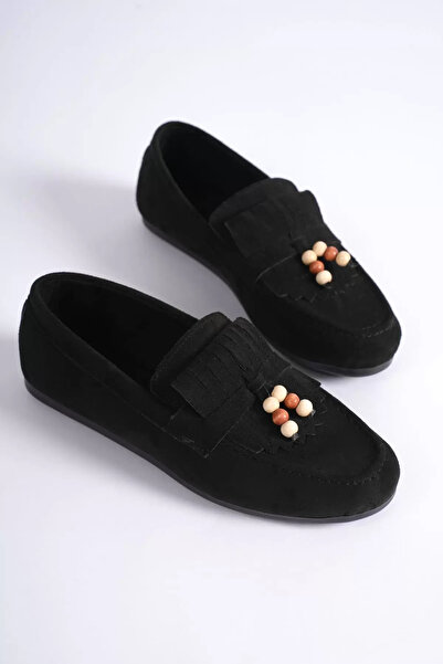 FRESCO SCARFS Women's black suede daily shoes tr19ms03a