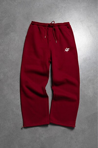 Crupt Studio Crupt White Nova Stoperli Claret Red Men's Sweatpants
