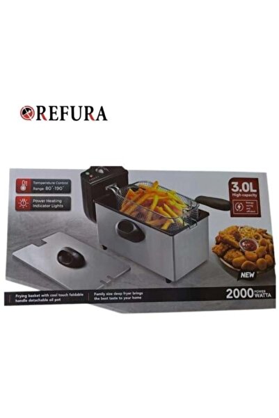 Micro Plus Electric Oil Fryer 2000W - 3L Capacity - Adjustable Thermal Control