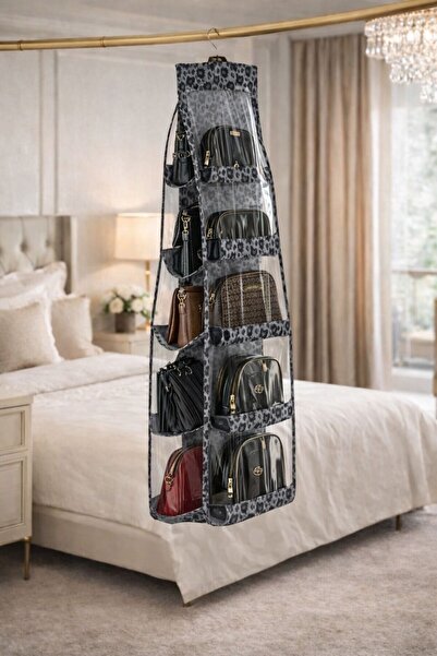 MorBebe Premium Leopard 10-Pocket In-Cabinet Bag Shoe Organizer