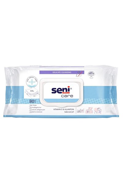 SENİCARE Set of 2 x 80 Incontinence Wet Wipes with Breast Care Cover Vitamin ...
