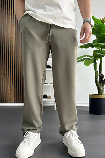 Edwox Men's Relaxed Fit Straight Jogger Pants Green Edw468