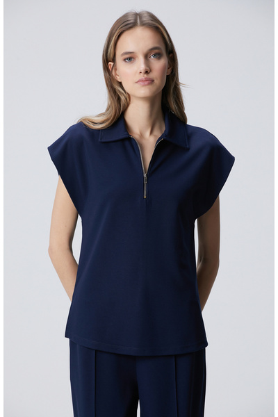 Network Lacivert Modal Karışımlı Sweatshirt