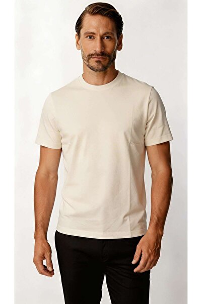 İgs Λευκό Premium Ανδρικό T-Shirt – Υφασμάτινο με Ρευστή Υφή