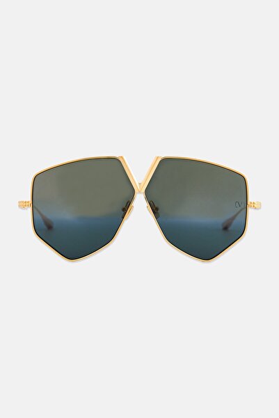 Valentino Men VLS-115B-64 Aviator Sunglasses, Gold