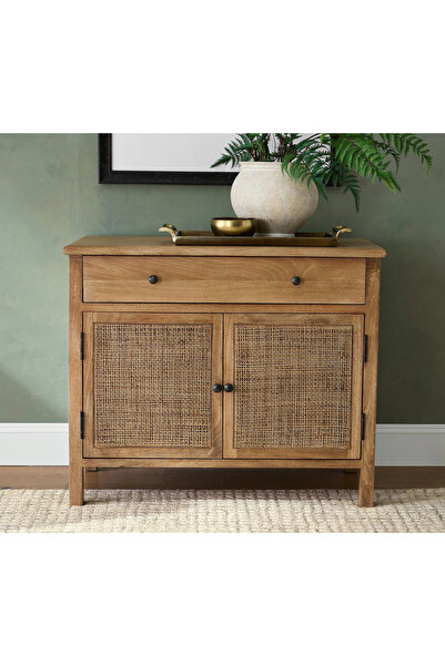 ŞafakMobilya Rattoria Masif Ahşap tek çekmeceli büfe dolap