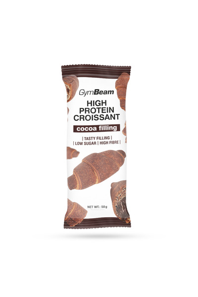GymBeam Croissant proteic cu umplutură de cacao, 50 g, cacao