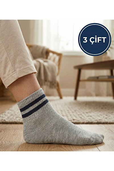 CLEWEAR جوارب تنس نصفية مخططة للجنسين من كوليج