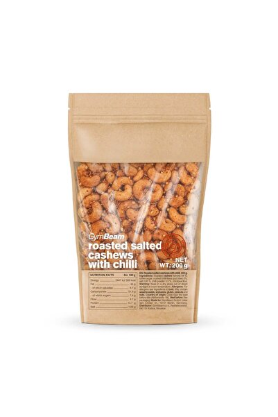 GymBeam Roasted salted cashews with chilli, 200 g