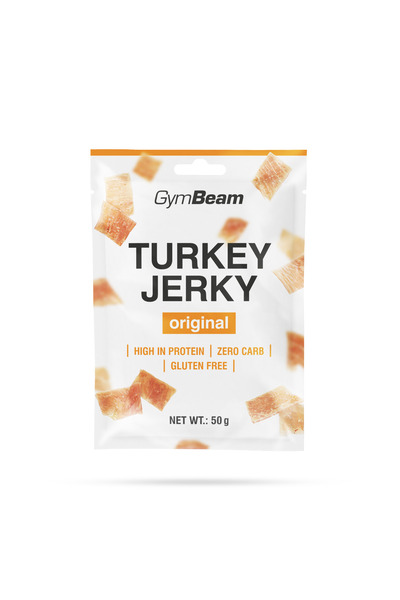 GymBeam Turkey Jerky, 10 x 50 g, original