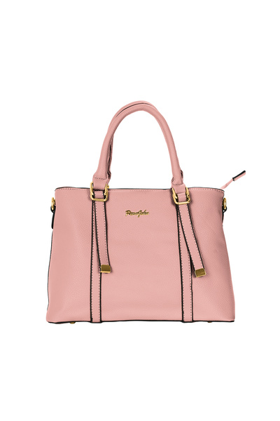 PARAJOHN Women's PU Leather Handbag Elegant Tote Shoulder Bag with Gold Details