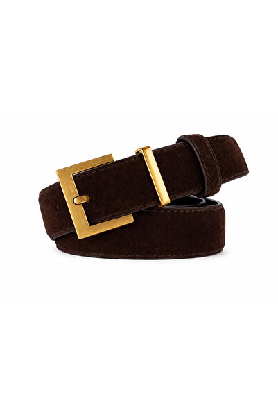 OEM Curea Damă Piele Naturală Dark Brown Vintage