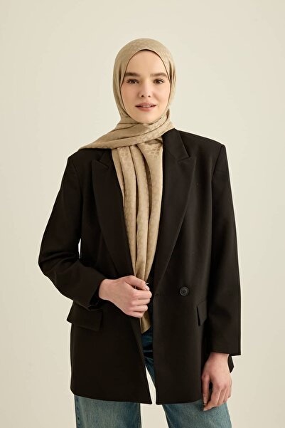 Modakaşmir Шарф з шовковистим жакардовим візерунком серії "Кільця"