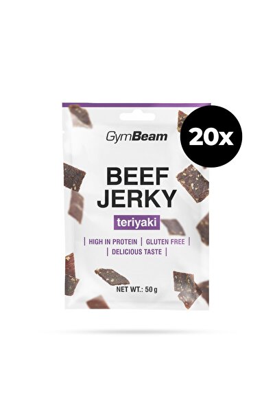 GymBeam Beef Jerky, 20 x 50 g, teriyaki