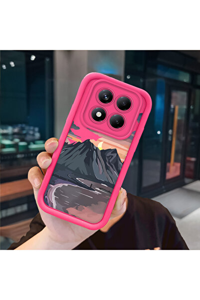 ucuc Redmi Note 14 Pro Plus+ 5g Compatible Pink Red Silicone Case Shockproof ...