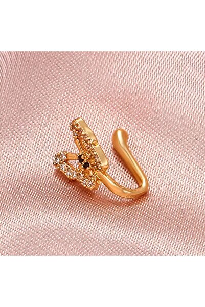 Choice Face Clear Light Yellow Gold Color Glass Imitation Diamond Butterfly N...