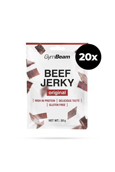 GymBeam Beef Jerky, 20 x 50 g, original