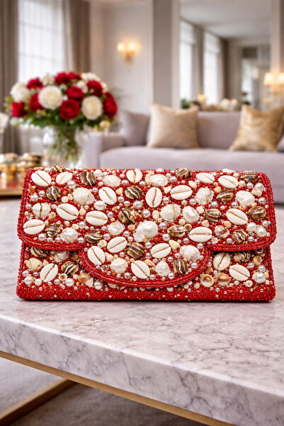 mothers dream Luxury Cowrie Shell Icon Clutch Bag