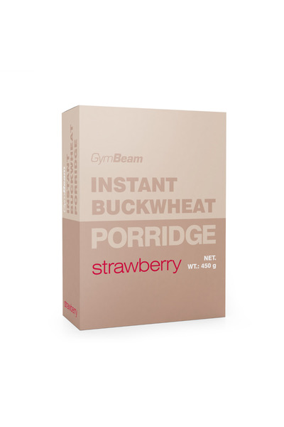 GymBeam Terci instant de hrișcă, 450 g, căpșuni