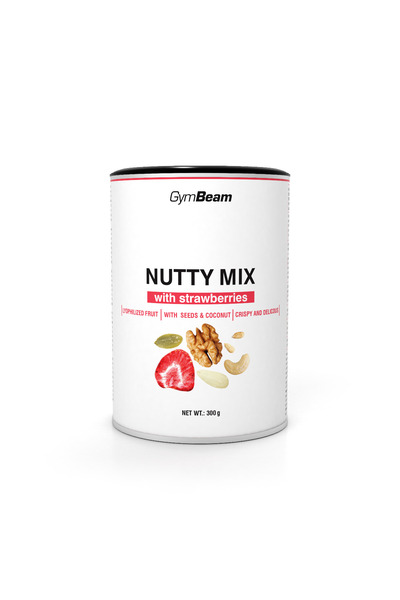 GymBeam Nutty Mix with Strawberries, 300 g
