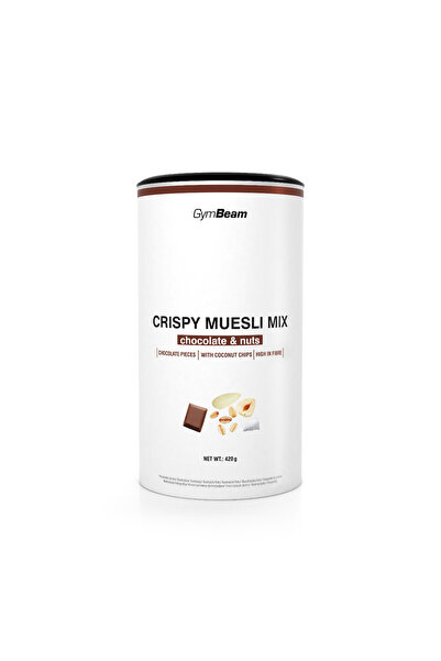 GymBeam Amestec de Muesli Crocant, 420 g, cu ciocolată și nuci